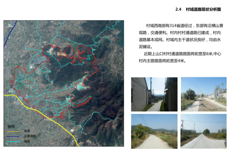 [安徽]美丽乡村建设规划方案设计-村域道路现状分析图