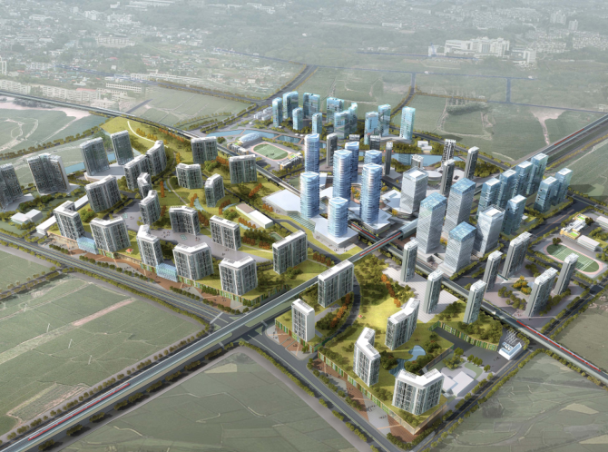 城市设计商业地块设计资料下载-深圳城市轨道交通沿线地块TOD规划设计方案