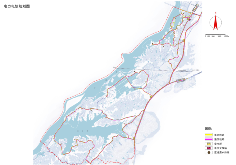 [安徽]生态田园文化旅游区总体规划设计-电力电信规划图