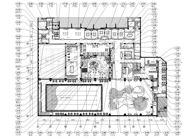 室内设计工程计算表资料下载-[江苏]扬州文昌休闲会所室内设计工程施工图