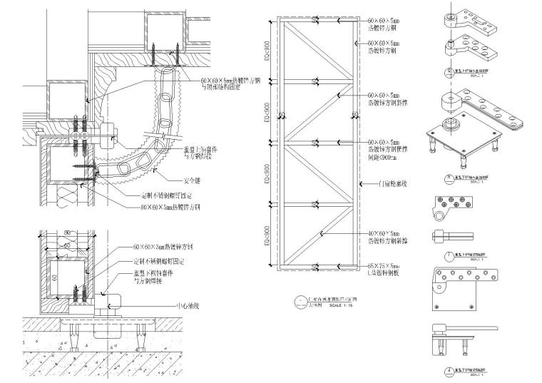 室内施工图节点大样cad资料下载-万达酒店标准节点大样施工图纸