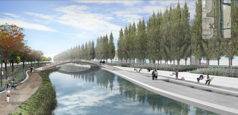 道路设计城市设计资料下载-[江苏]昆山城市滨水道路沿线景观设计方案