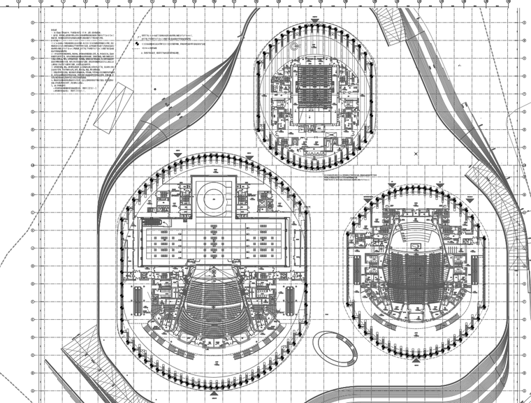 影剧场建筑施工图资料下载-广西特大型甲等剧场水暖电施工图