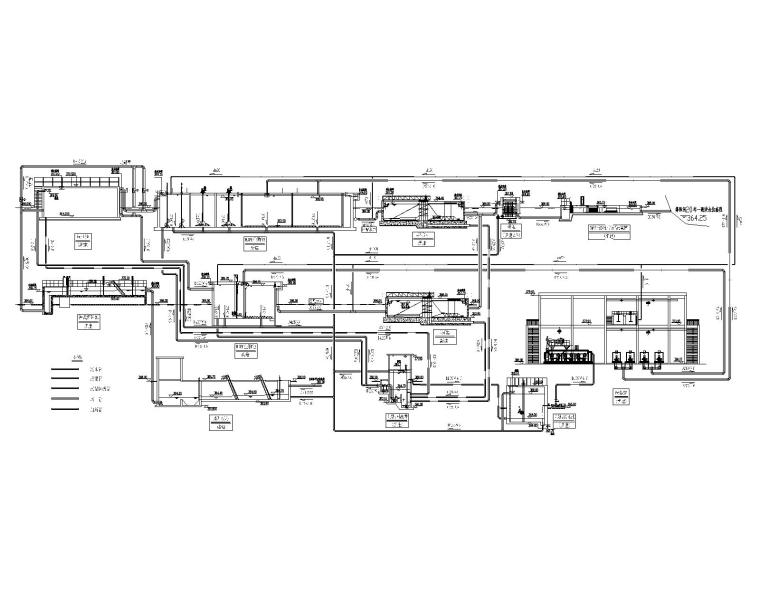 污水处理电路图资料下载-污水处理扩容及提标工程厂区工艺
