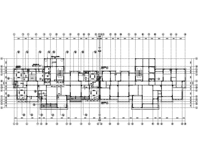 生态墙CAD施工图资料下载-某18层高层剪力墙结构施工图（CAD）