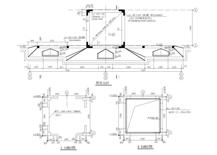 更衣柜节点详图资料下载-7套屋顶节点详图设计（CAD）