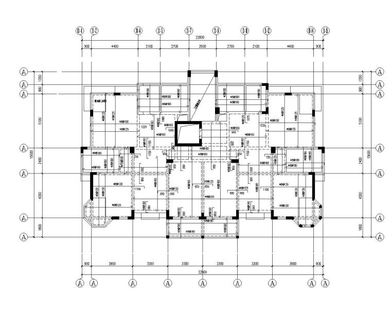 11层剪力墙结构模板资料下载-某11层高层框架剪力墙结构施工图（CAD）