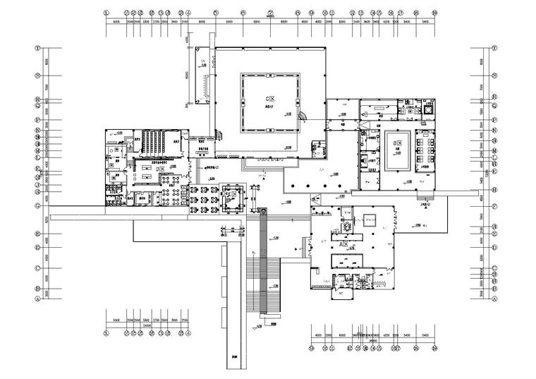 [四川]泸沽湖博物馆室内装修设计施工图-土司府总平面图