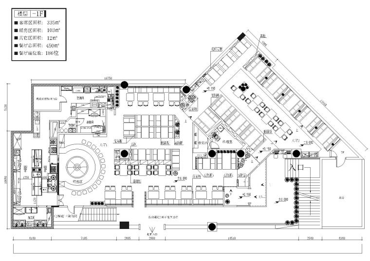昆明餐厅施工图CAD资料下载-[昆明]商场烤鱼餐厅室内装修施工图+效果图