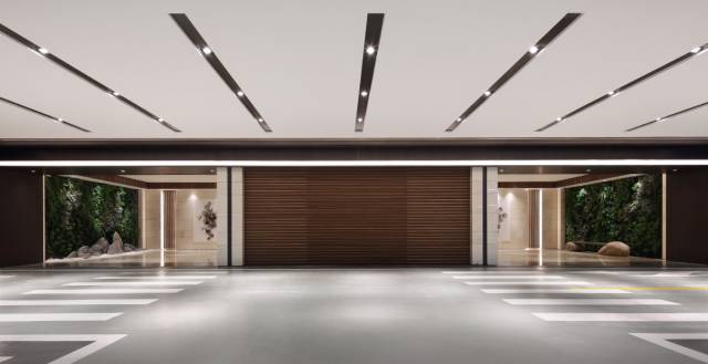阳光城檀悦示范区车库临时电梯厅实景图
