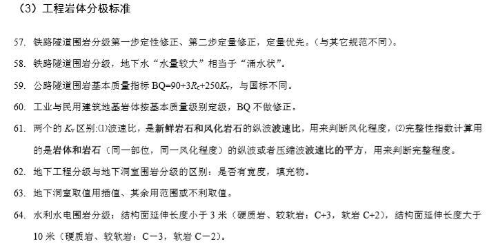 注册岩土专业考试坑点总结（易错点）-工程岩体分级标准