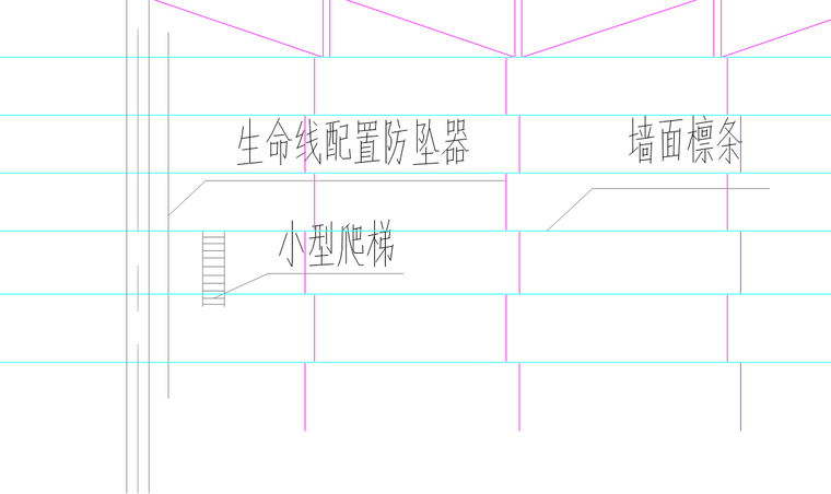 新工厂建设项目钢结构吊装施工技术交底PPT-27墙面檩条安装爬梯