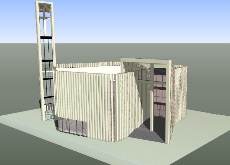 GMP：北京海淀基督教堂SU模型（3）