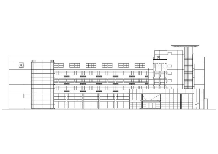 某六层旅馆建筑方案图资料下载-某市第二医院六层心理综合楼建筑扩初图