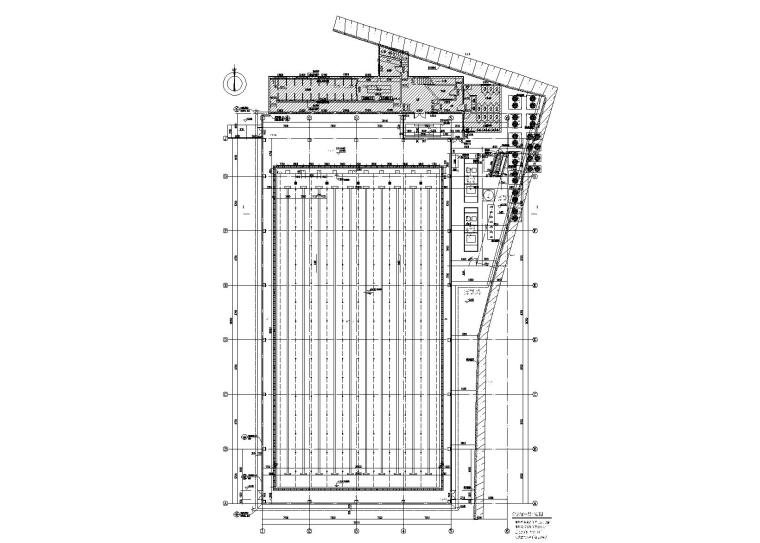 贵州某女子职业学校游泳馆建筑施工图-游泳馆一层平面图