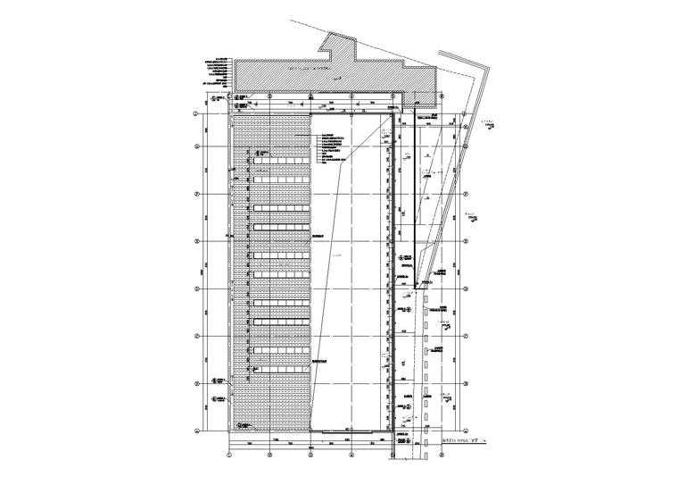 贵州某女子职业学校游泳馆建筑施工图-游泳馆10.000标高平面图