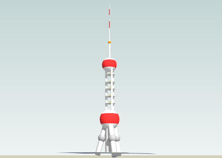 东方明珠电视塔SU模型（3）