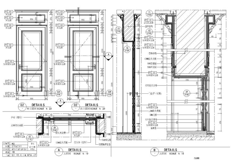 装饰门大样节点及详图合集+饰线表-装饰门节点及详图大样8