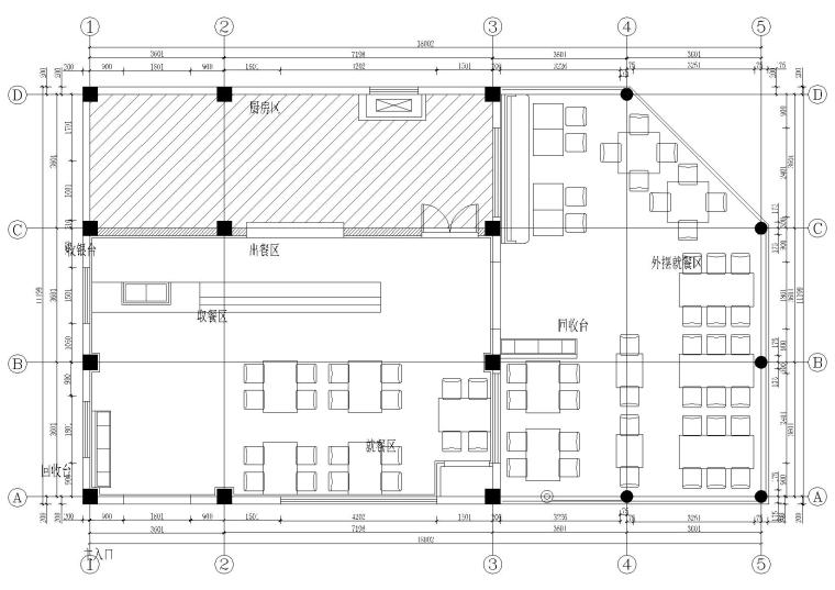 昆明餐厅施工图CAD资料下载-[昆明]古滇欢乐世界阿巴多风情餐厅施工图