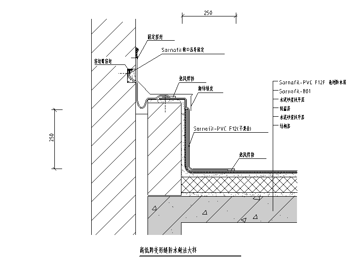 水玻璃防水方法资料下载-建筑墙身外墙保温防水玻璃幕墙节点CAD图纸