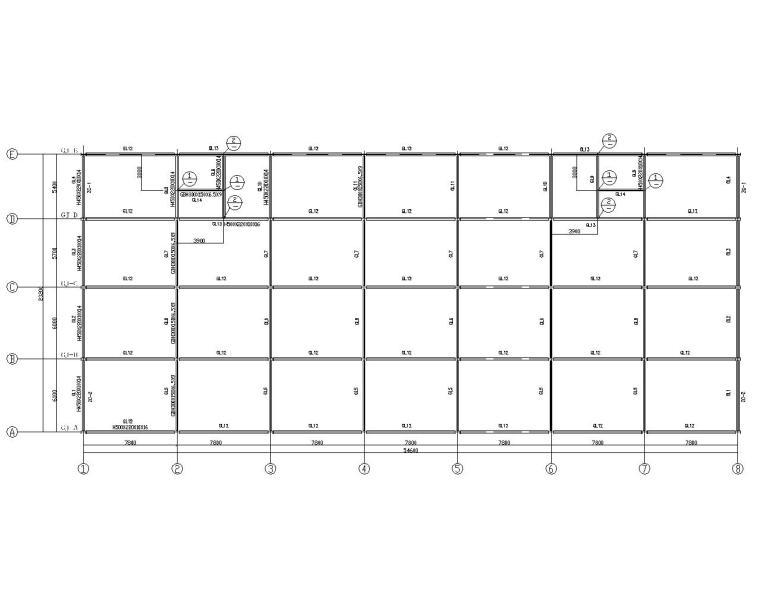 超高层钢栈桥图资料下载-三层商业楼钢结构框架施工图（CAD）