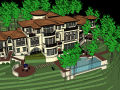 21个山地旅馆酒店建筑模型设计
