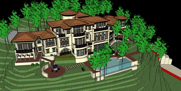 山地地库建筑剖面资料下载-21个山地旅馆酒店建筑模型设计
