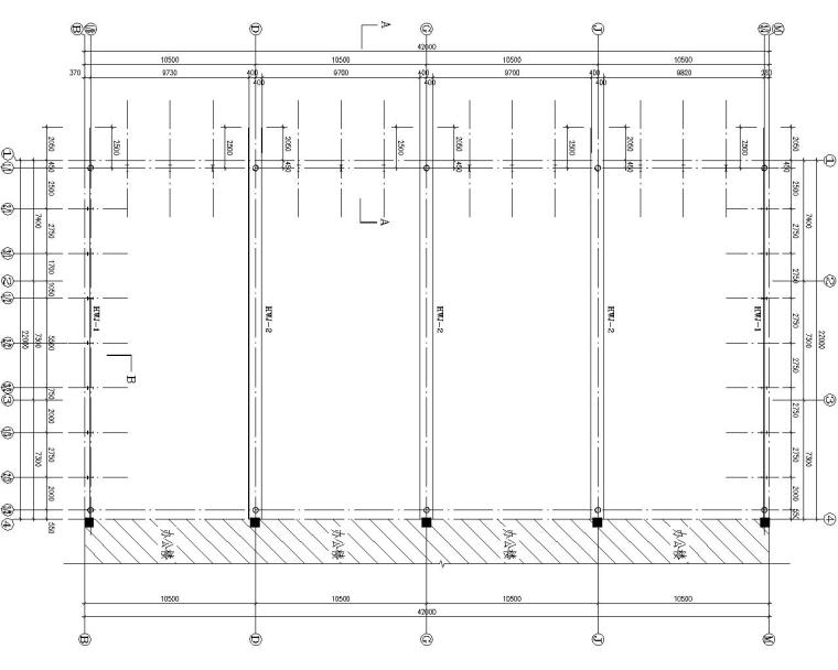 钢结构平面施工图cad资料下载-某钢结构桁架展厅结构施工图（CAD）