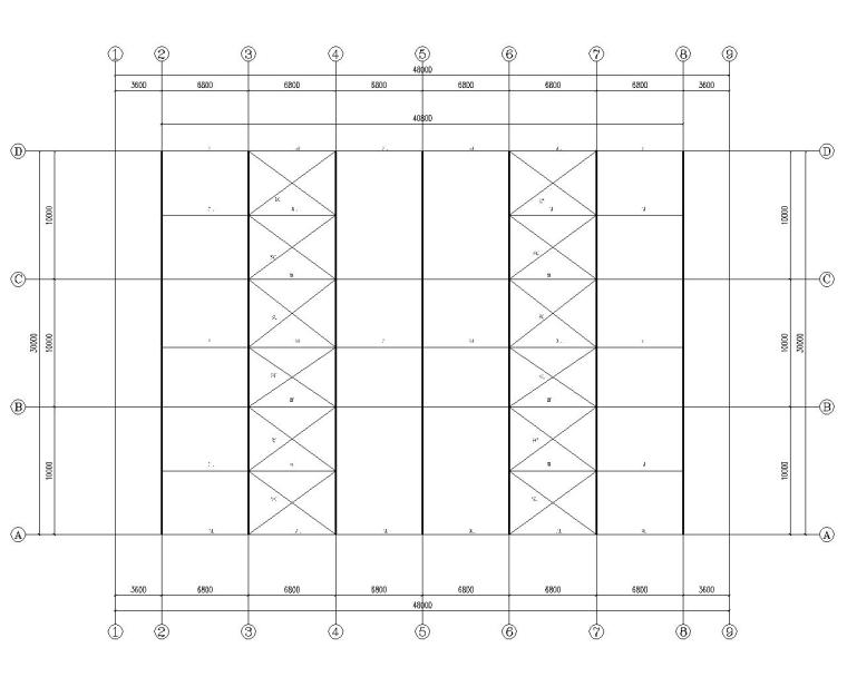 厂房设计案例cad资料下载-多跨钢结构厂房设计施工图（CAD）