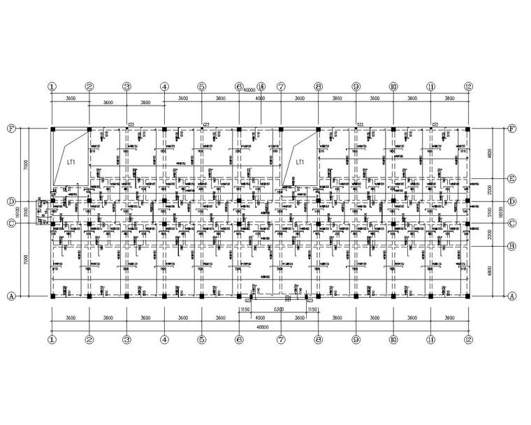 办公装修施工图su资料下载-三层高速公路办公楼框架结构施工图（CAD）