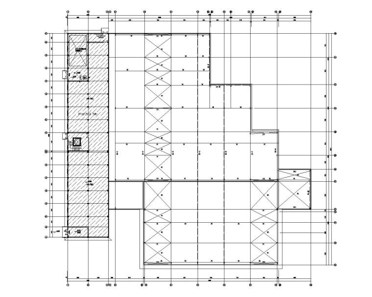 钢架楼梯cad施工图资料下载-多跨门式钢架轻钢结构厂房施工图（CAD）