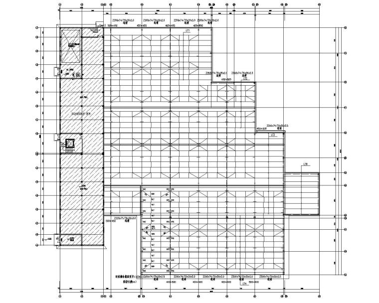 多跨门式钢架轻钢结构厂房施工图（CAD）-檩条拉条图