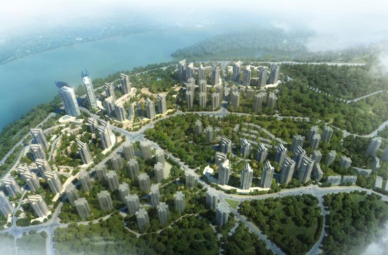 滨江绿道方案设计资料下载-[重庆]融汇半岛滨江山地城市方案设计