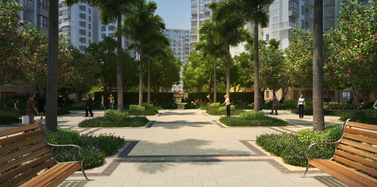 树阵广场效果图