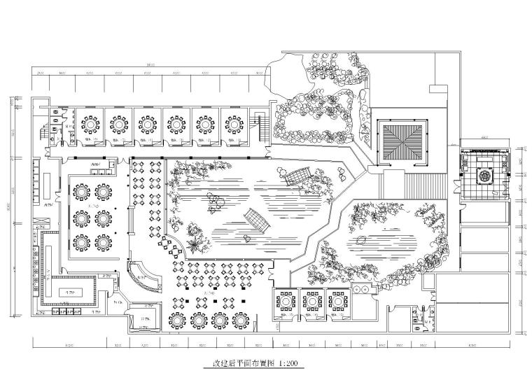 餐馆大厅装修施工图资料下载-大观园中式餐馆设计施工图