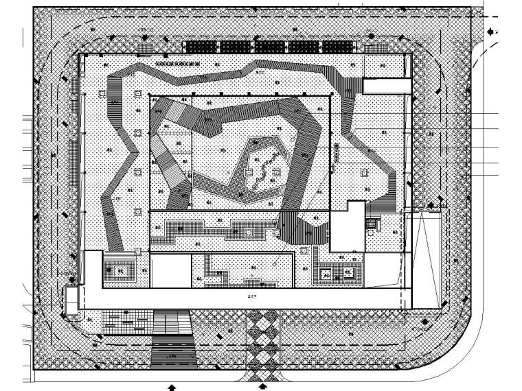 木栈道景观桥施工图纸资料下载-[浙江]城市中心区域规划展示馆景观施工图