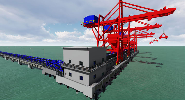 圣彼得斯堡码头改造资料下载-EPC电厂配套码头工程BIM技术应用