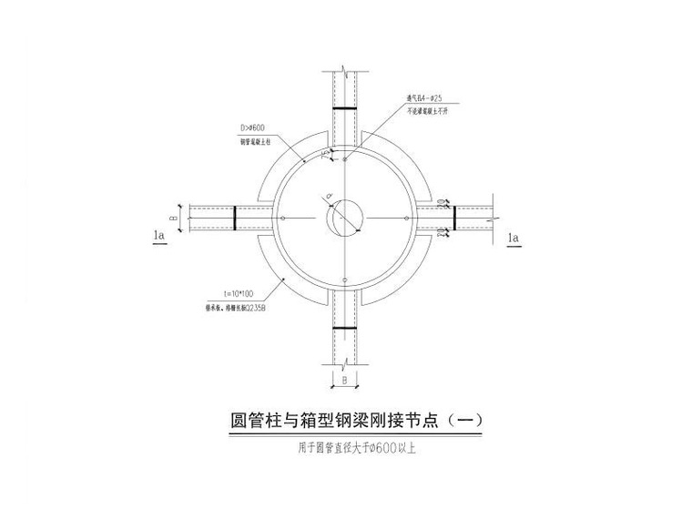 钢梁刚接节点大样资料下载-圆管柱与箱型钢梁刚接节点PDF