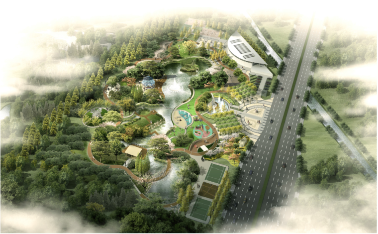 优秀景观深化设计方案资料下载-[江苏]苏州现代体育公园景观深化设计方案