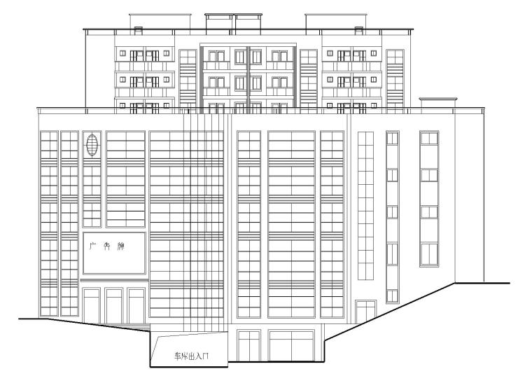 农贸市场加层施工图资料下载-多层大型农贸市场建筑施工图