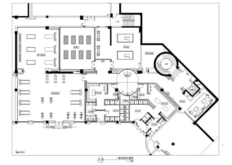 会议厅施工图附效果图资料下载-新疆乌鲁木齐丁香花园会所施工图+效果图