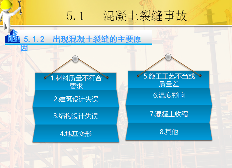 钢筋混凝土工程事故与处理（PPT）-出现混凝土裂缝的主要原因