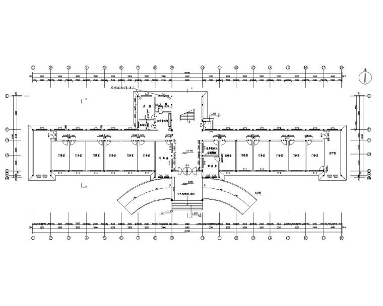 砖混楼梯结构资料下载-二层砖混医院门诊结构施工图（CAD含建筑）