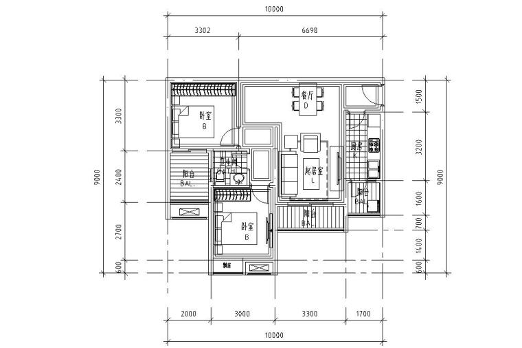 住宅户型设计2020资料下载- 高层标准化户型设计