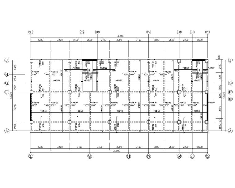 商住砖混结构资料下载-多层底框结构商住楼施工图（CAD）