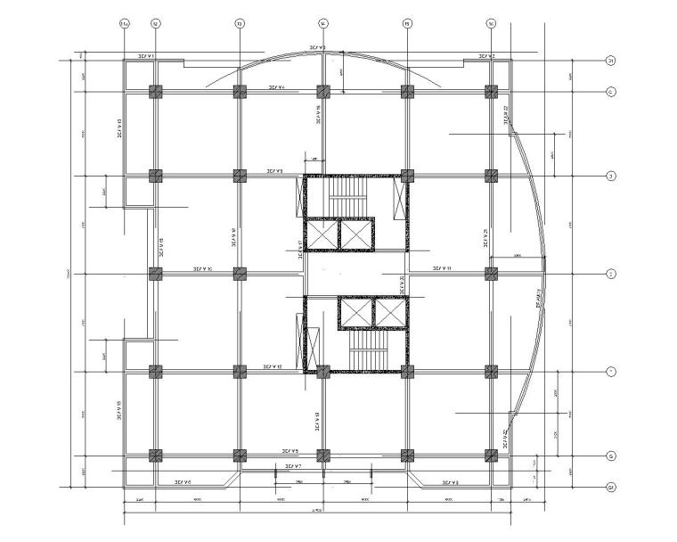 小高层办公楼CAD资料下载-全套国外高层办公楼结构施工图（CAD）