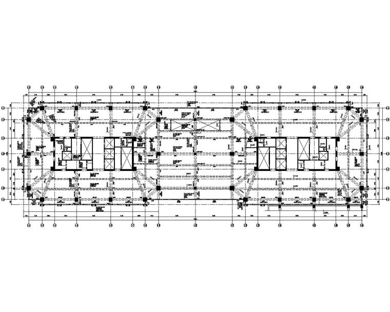 某19层高层办公楼建筑结构施工图（CAD）-结构配筋图