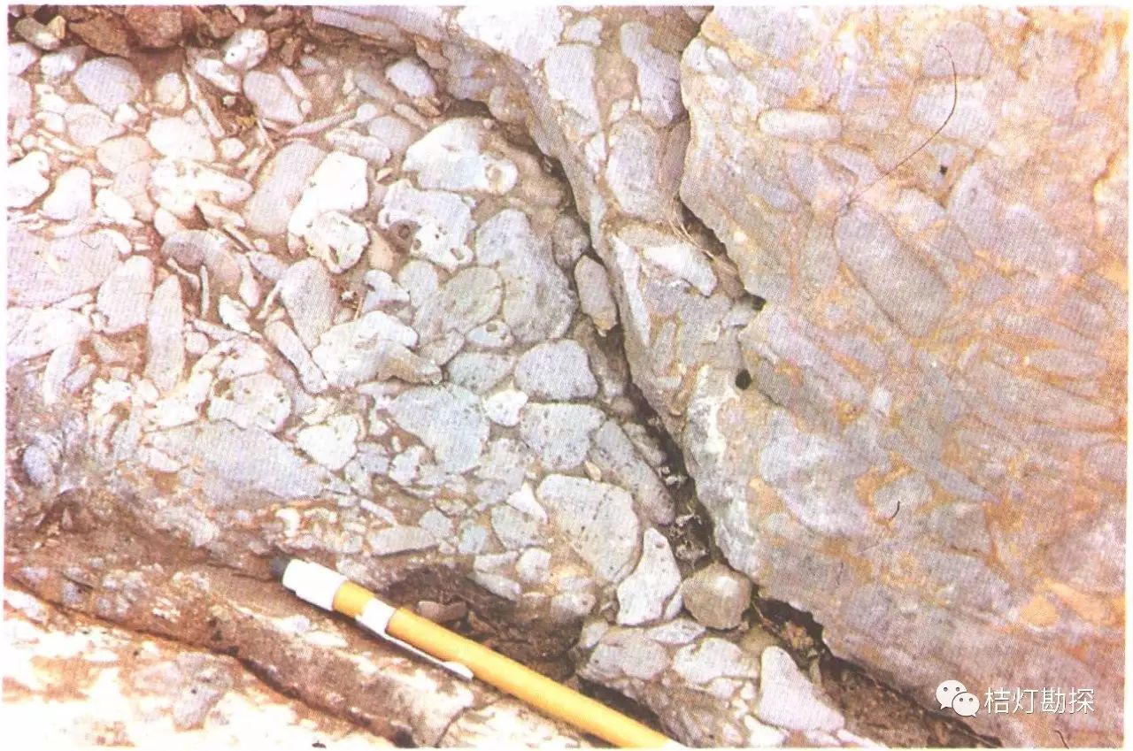 石灰岩的颗粒结构图片