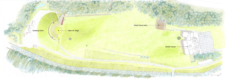 日本白树荫和露天剧院-Site_plan_with_caption