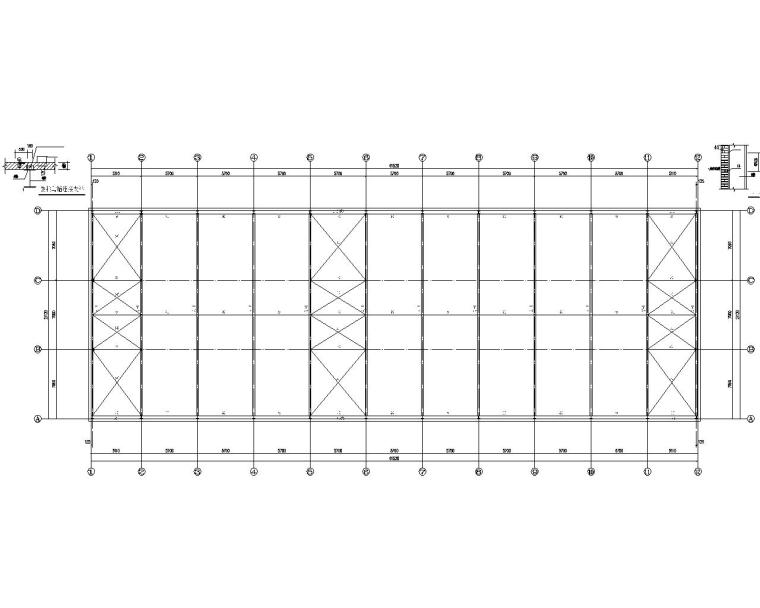 体育产业园CAD资料下载-产业园厂区门式钢架结构施工图（CAD）
